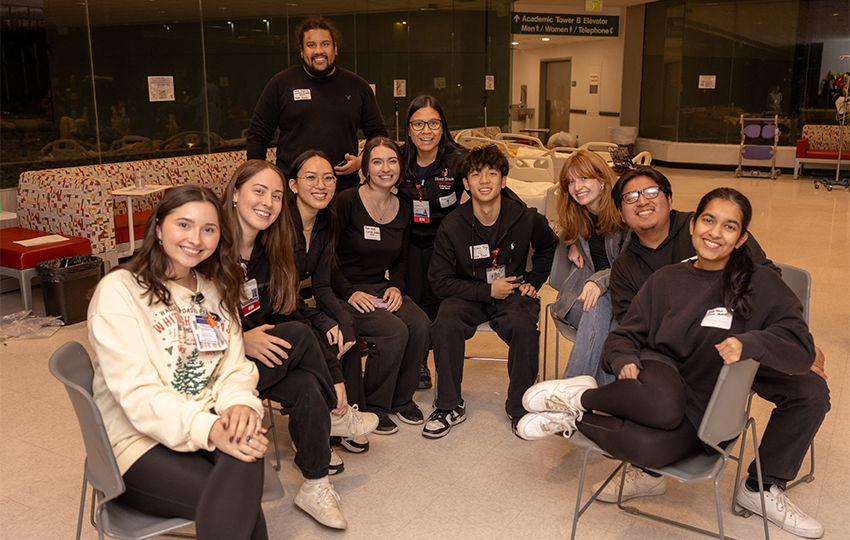 A group of nursing students seated. 