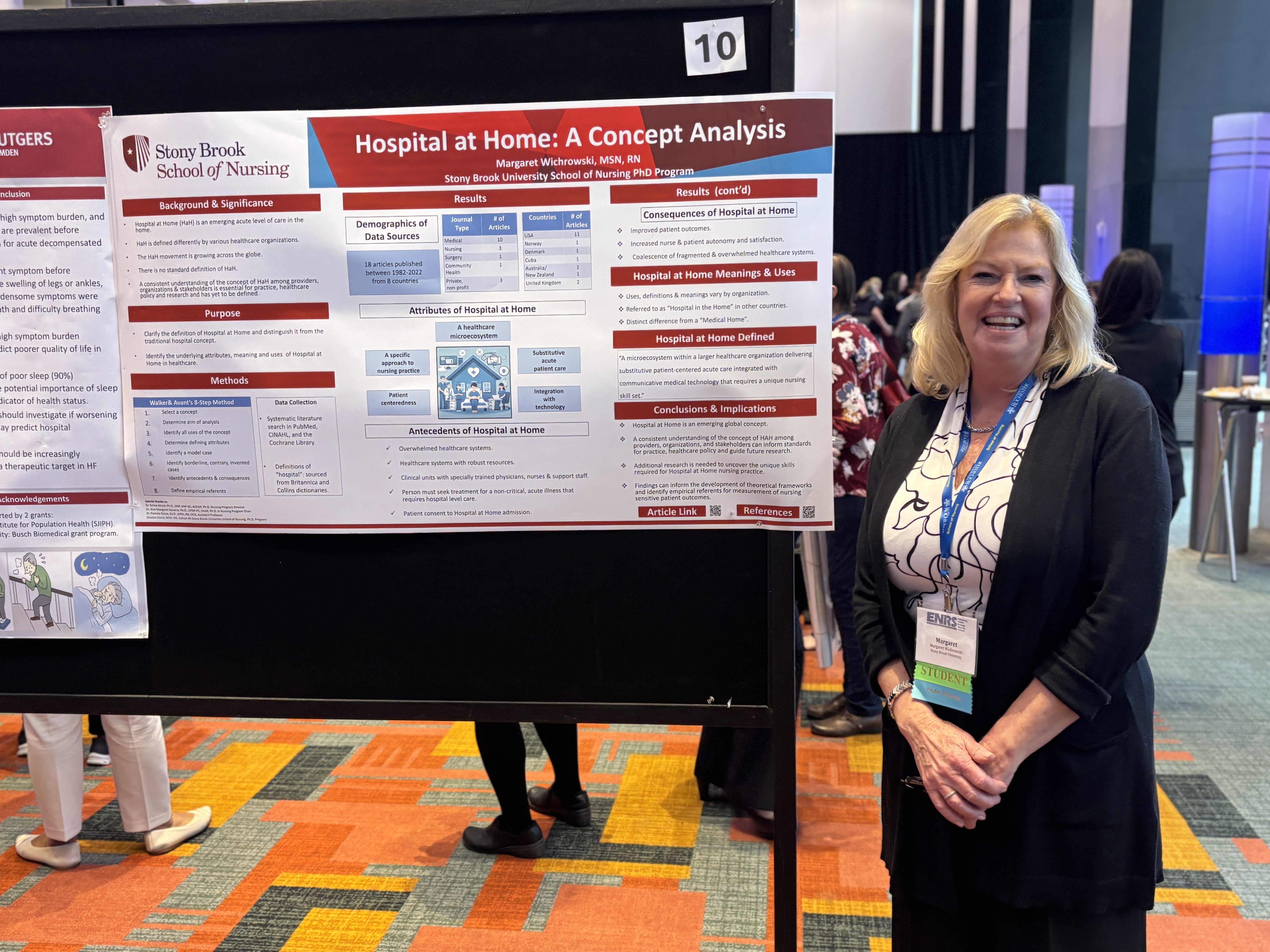 Margaret Wichrowski, PhD Student, presenting her poster on Hospital at Home: A Concept Analysis