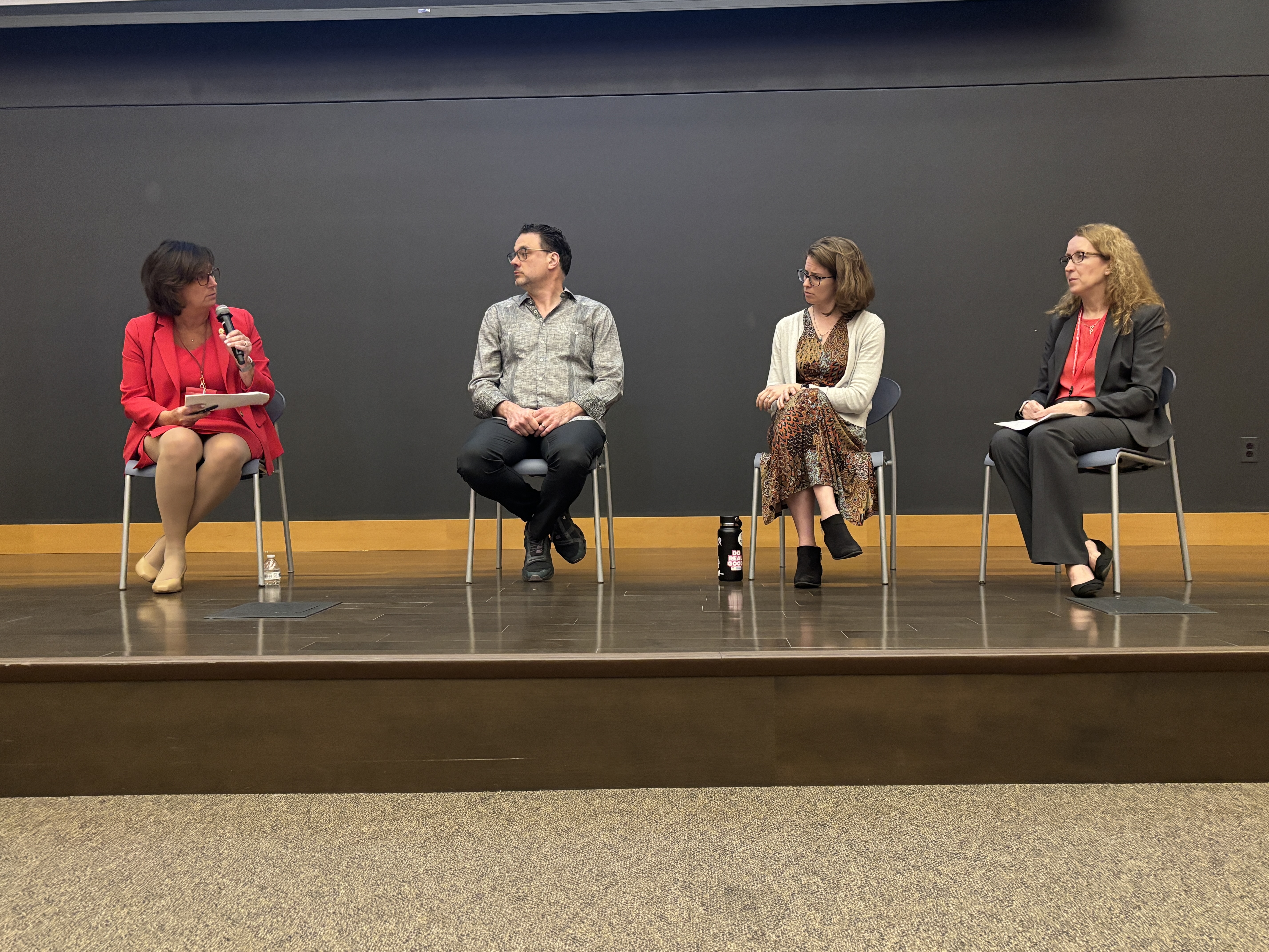 Panel Discussion on Environmental Health – L to R: Moderator Dean Patricia Bruckenthal, Dr. Reuben Kline, Dr. Christine Gilbert, Dr. Pamela Ginex
