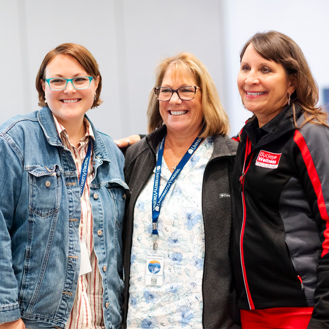 A photo of (from left) Amy Pokop, Mary Ellen LaSala, and founding BHAC member Bernadette Melynk.
