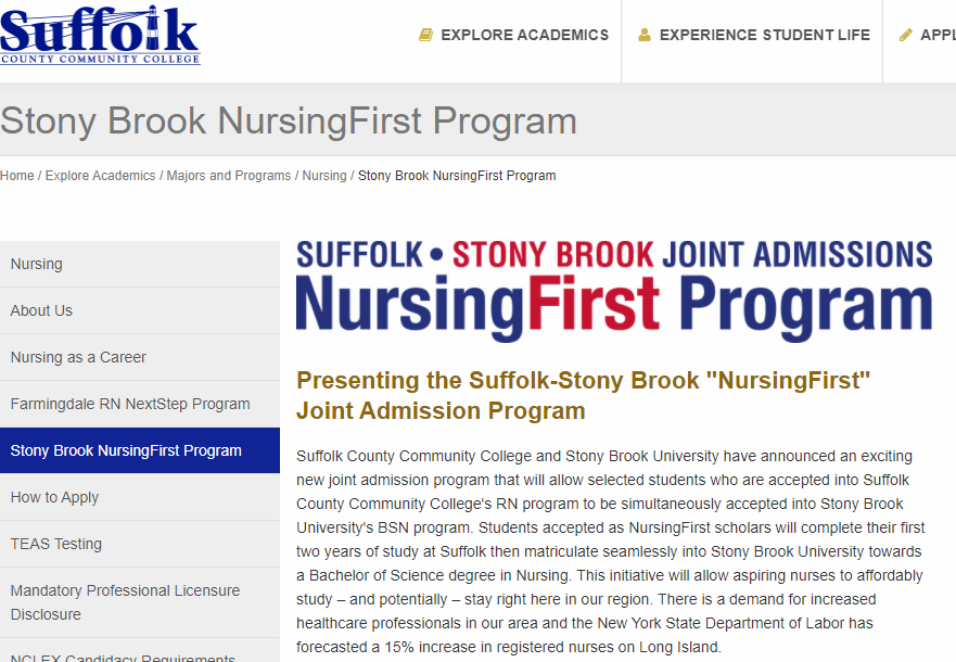 Nursing First Program